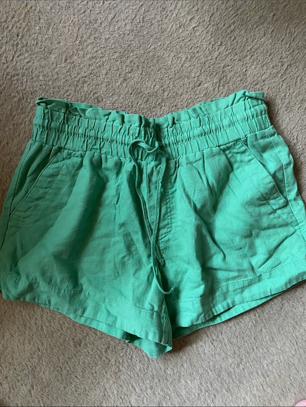 a new day Mint Green High-Waist Drawstring Shorts